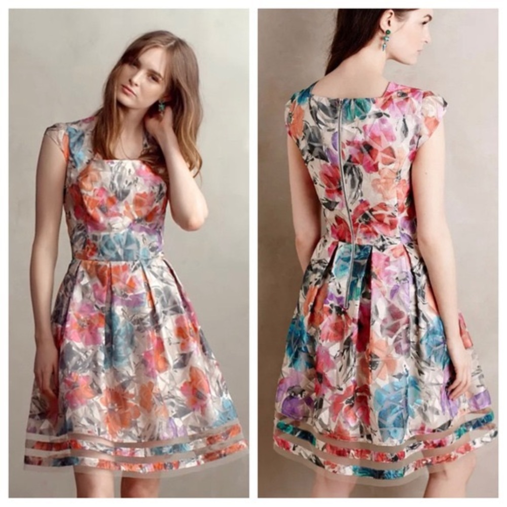 SB by Sachin + Babi for Anthropologie Faria Floral Dress sz 0P